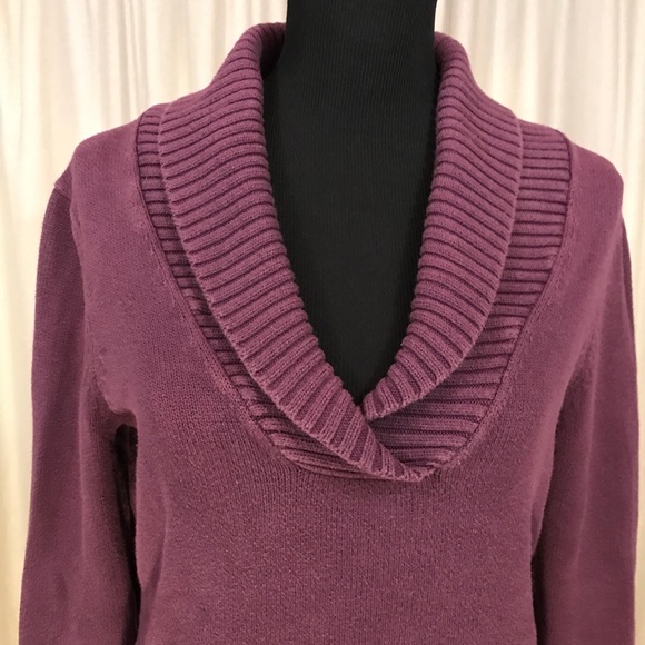 Geoffrey Beene Burgundy Cotton Sweater Medium - Picture 2 of 7